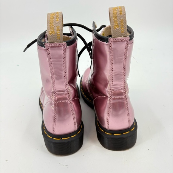 Dr Martens Metallic Pink Lace Up Combat Boots 25279 Size 6 - Picture 4 of 9